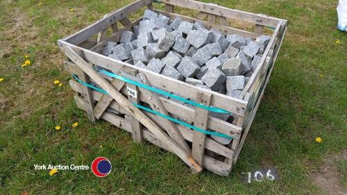 Bags of granite cobbles
