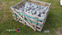 Bags of granite cobbles