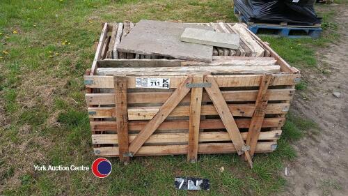 Pallets of reclaimed sandstone flags