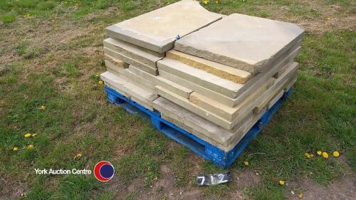 Pallets of reclaimed sandstone flags