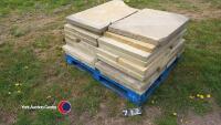 Pallets of reclaimed sandstone flags