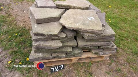 Pallet of crazy paving in York stone