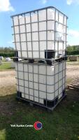 2 x 1000L IBC clean with cage for storing water - 3
