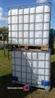 2 x 1000L IBC clean with cage for storing water - 2
