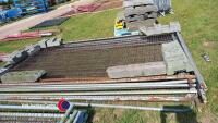 9 x Heras fence panels and feet - 2