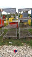 2 steel racks on wheels - 2