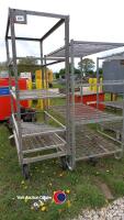 2 steel racks on wheels