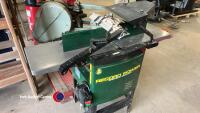 Record Power Planer/thicknesser, 10in x 6in with extraction hood and spare set of blades, gwo