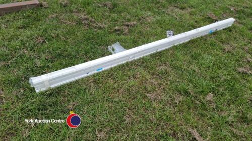 4 x lengths of stair bannister base rail with spindle spacers