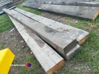 4x timbers 8in x 4in x 17ft 4 in long - 2