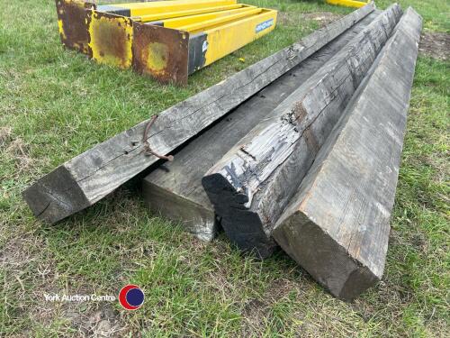 4 x timbers 8in x 4in x 15ft 8in long