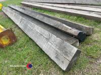 4 x timbers 8in x 4in x 15ft 8in long - 2