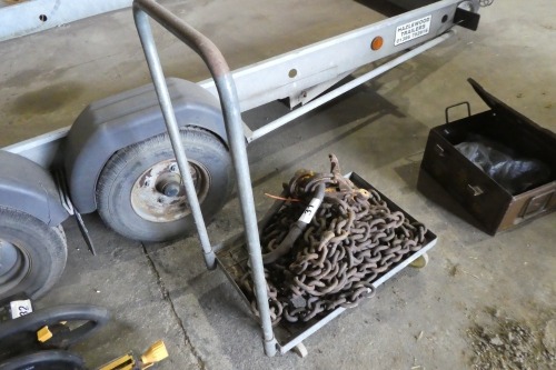Heavy duty lifting chain and cart