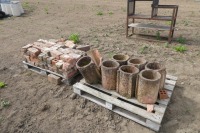 Clay pipes and reclaimed bricks