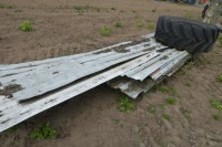 Pallet of corrugated roofing sheets, mixed