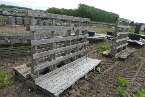2 x timber stands