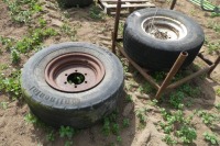2 x 6 stud 355-60 R18 wheels and tyres