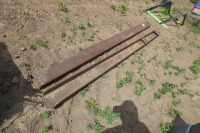 2 x forklift extension tines, approx 10ft - 2