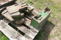 3 x John Deere weights and John Deere front tombstone - 2