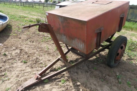 Vintage riveted water cart