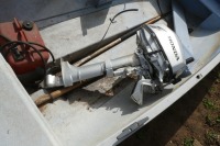 Fibreglass boat, c/w Honda outboard motor - 2