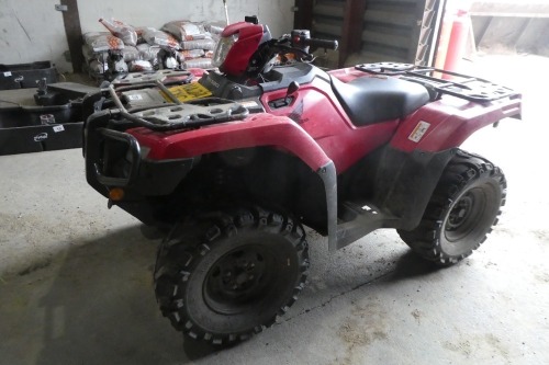 Honda 520 TRX Quad bike, electric shift gearbox, front winch, 11 months manufacturers warranty, NA24TXC, 472 hrs
