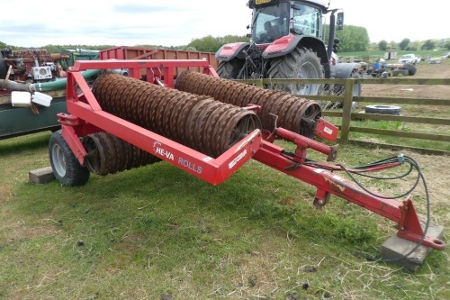 HE-VA 6.3m hydraulic folding rollers c/w breaker rings, 2006