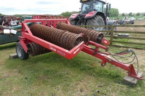 HE-VA 6.3m hydraulic folding rollers c/w breaker rings, 2006