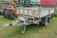 Ifor Williams TT105 tipping trailer, c/w sides