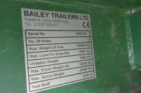 Bailey 18T root crop trailer, commercial axles, air brakes, flotation tyres, hydraulic tail door - 7