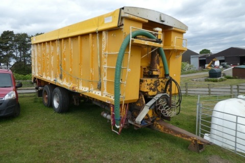 25T blower trailer, air brakes, tipping body, commercial axles