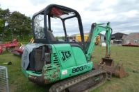 JCB 803 mini digger, c/w buckets, blade, rubber tracks - 8