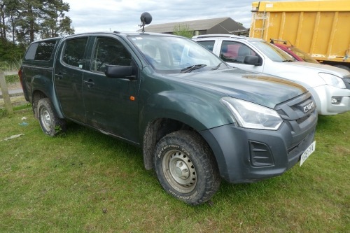Isuzu D-Max pick-up, diesel, manual 6 speed gearbox, YG18 FYA, 122,000mls