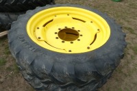 Set of John Deere 13.6 R48 and 11.2 R36 row crop wheels, to fit JD6930 - 2