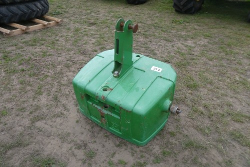 John Deere 900kg weight block