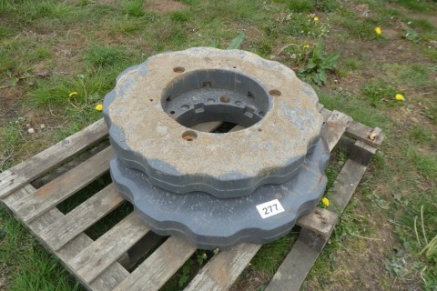 4 x wheel weights for Massey Ferguson 8S