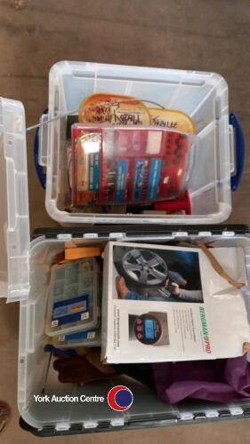 2 x boxes of assorted garage items