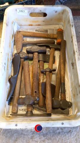 Various old hammers and axes