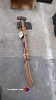 Vintage hammer and axe