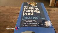 3 x heavy duty folding anti theft car posts - 3