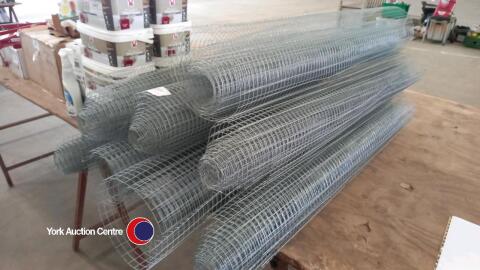 Assorted rolls of galvanised welded wire mesh