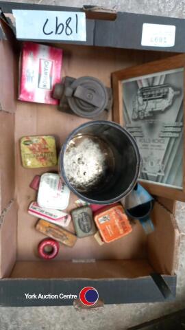 Box miscellaneous garage items
