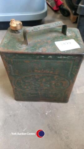 2 gallon Esso can with brass top