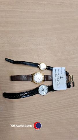 Vintage Oris gents watch plus ladies Gucci watch and 1 other