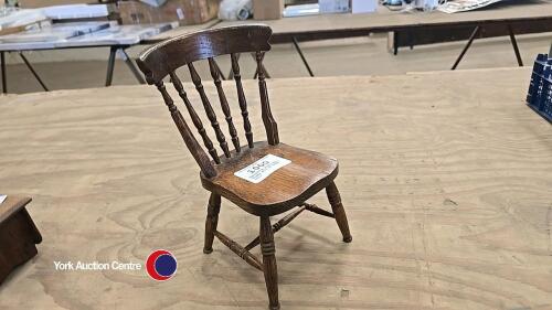 Apprentice piece small wooden doll or Teddy chair