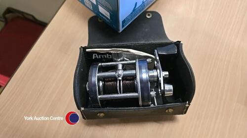 Abu Ambassadeur multiplier fishing reel in case