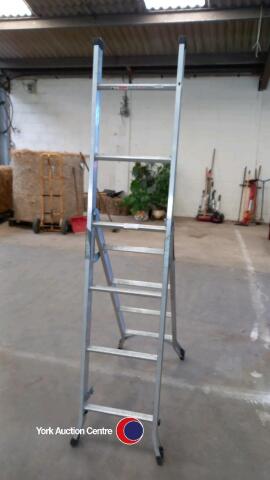 Pair of aluminium ladders