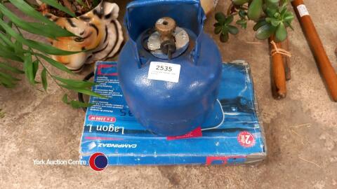 2 ring gas burner and bottle