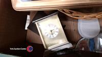 2 x boxes of bric a brac including a large carriage clock - 3