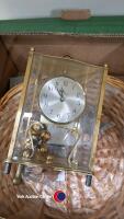 2 x boxes of bric a brac including a large carriage clock - 4